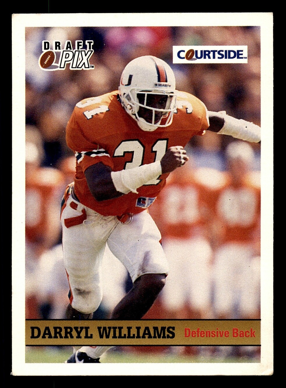 1992 Courtside Draft Pix #40 Darryl Williams Football Card